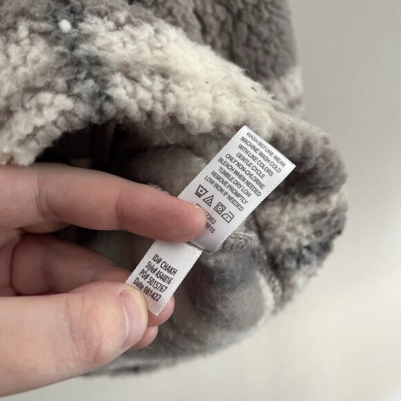 Koolaburra By UGG Women S Irish Cream Plaid Brushed Back Sherpa Hoodie Pullover - Picture 10 of 11